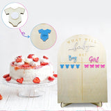 Wooden Baby Gender Reveal Voting Board With Stand, Gender Guessing Game Board With Girl Or Boy Voting Stickers For Gender Reveal Party ?2 Pens Included)