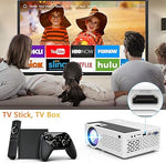 1080P Mini Projector, Portable, HD, Compatible with Smartphone, TV Stick, USB