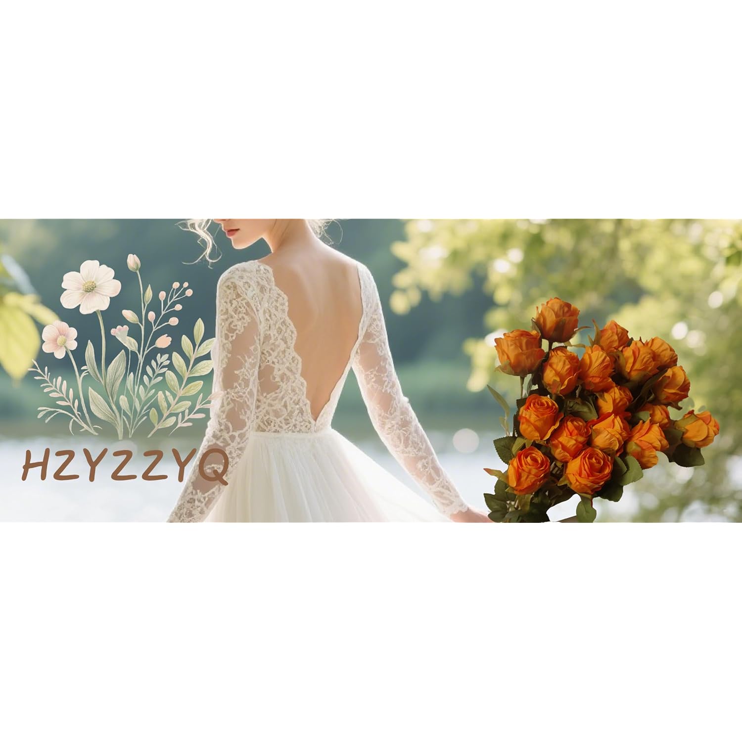 Artificial Roses 10 Pcs - Lifelike Single Stem Fake Roses With Natural Petal Texture,Fade-Resistant Silk Flowers For Wedding Decor,Home Vase Arrangements,Party Centerpieces(10, Orange)