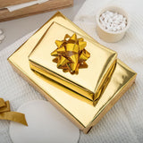 Gold Wrapping Paper Roll - 17 In X 16.4 Ft(23.3 Sq.Ft.) Metallic Gold Solid Color Gift Wrap With Grid Cutting Lines For Christmas, Wedding, Birthday, Valentines Day, Mothers Day, Baby Shower