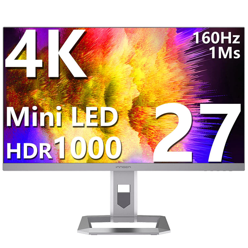 27" Mini Led 4K 160Hz Gaming Monitor Uhd 3840 X 2160P 1Ms Ips Hdr1000 Hdmi 2.1