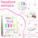 Guess How Many Easter Party Games,Easter Games For Kids,Bunny Tails Are In The Jar,Adults Family Large Groups,Birthday Party Game & Activities 50 Cards And Sign