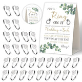 Put A Ring On It,Don'T Say Bride Or Wedding Game,Bridal Shower Games 50 Guests,Greenery Eucalyptus Bridal Shower,Engagement Party,Bachelorette Decorations For Party,Bridal Shower Favors-L1