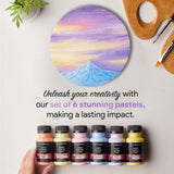 Pastel Acrylic Paint Set - 6 Beautiful Colors, 50 Ml Each - Ideal For Artists & Crafters By