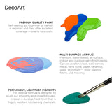 DecoArt Americana Multi-Surface Satin Acrylic Paint Set – 24 Popular Colors (2 fl oz) – Multi Surface Acrylic Paints for Wood, Glass, Metal, and more