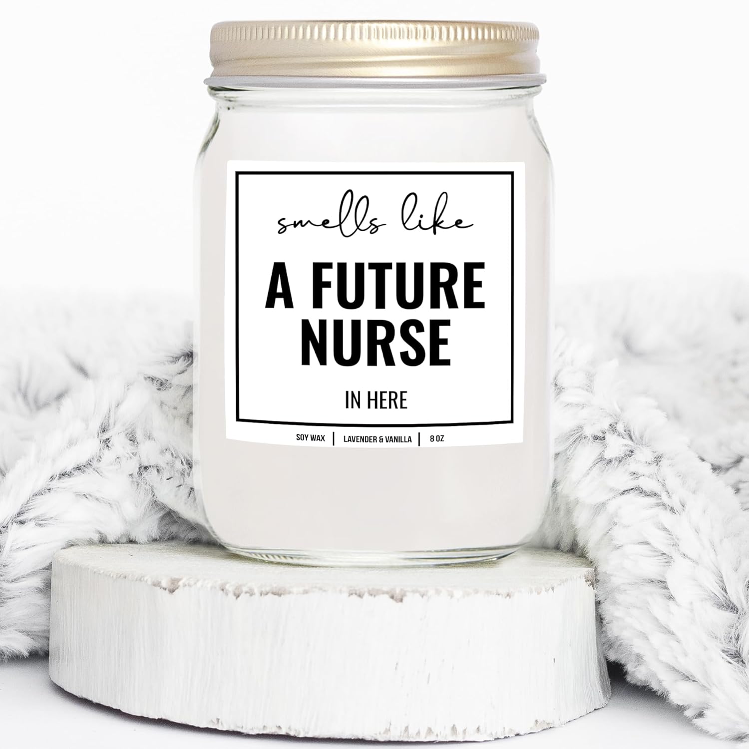 You Nique Designs Nursing Candle 8 Oz - Nursing School Surprise For Nursing Student Women, Men, Future Nurse Candles, Nursing School Graduation Gifts, Student Nurse Gifts (Lavender & Vanilla)