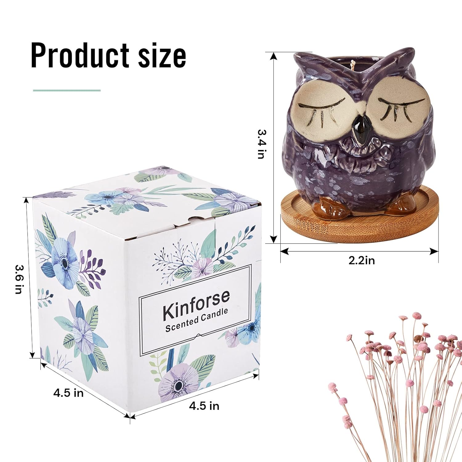 Scented Candles - Lavender Candle Gift Set For Women, Birthday Presents With Marbling Gift Box