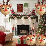 Deer Balloon Christmas Balloons Decorations Reindeer Foil Balloons For Deer Themed Hunting Party Birthday Party Supplies 4 Pcs