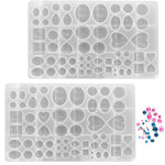 2 Pcs Gem Jewelry Casting Mold,Resin Jewelry Casting Molds For Making Earrings Jewelry Making Crafting Projects (Large)