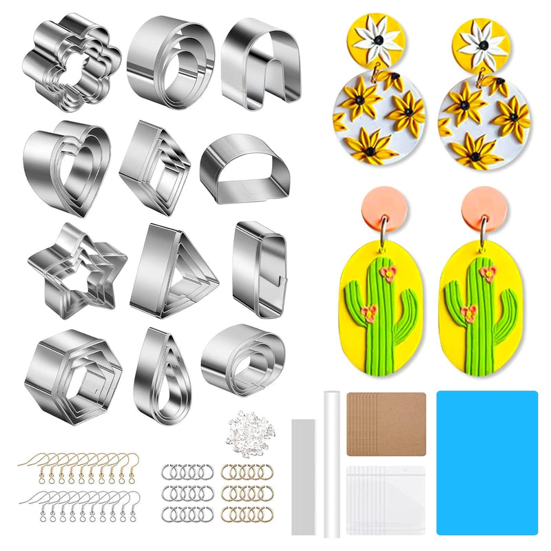 Polymer Clay Cutters For Earrings 12 Shapes Clay Earring Cutters Stainless Ste