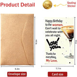 Funny Birthday Card For Women, Humorous Adult Birthday Cards With Envelope, Greeting Card For Girlfriend Best Friend Sister Female Friends