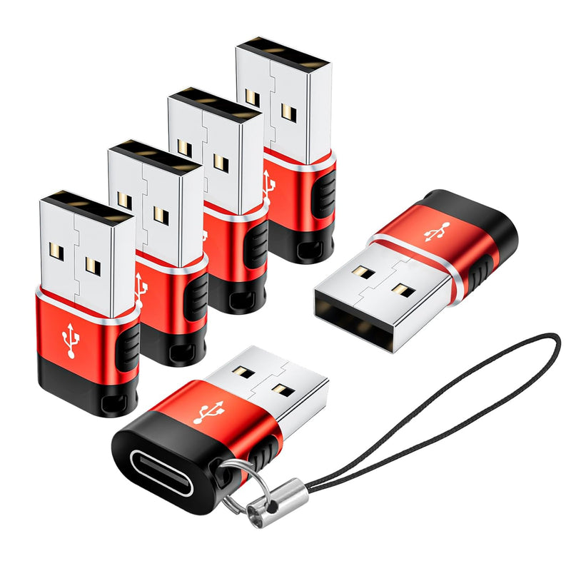 Usb To Usb C Adapter 6 Pack,Usb C Female To Usb Adapter,Usb A To Usb C Adapter