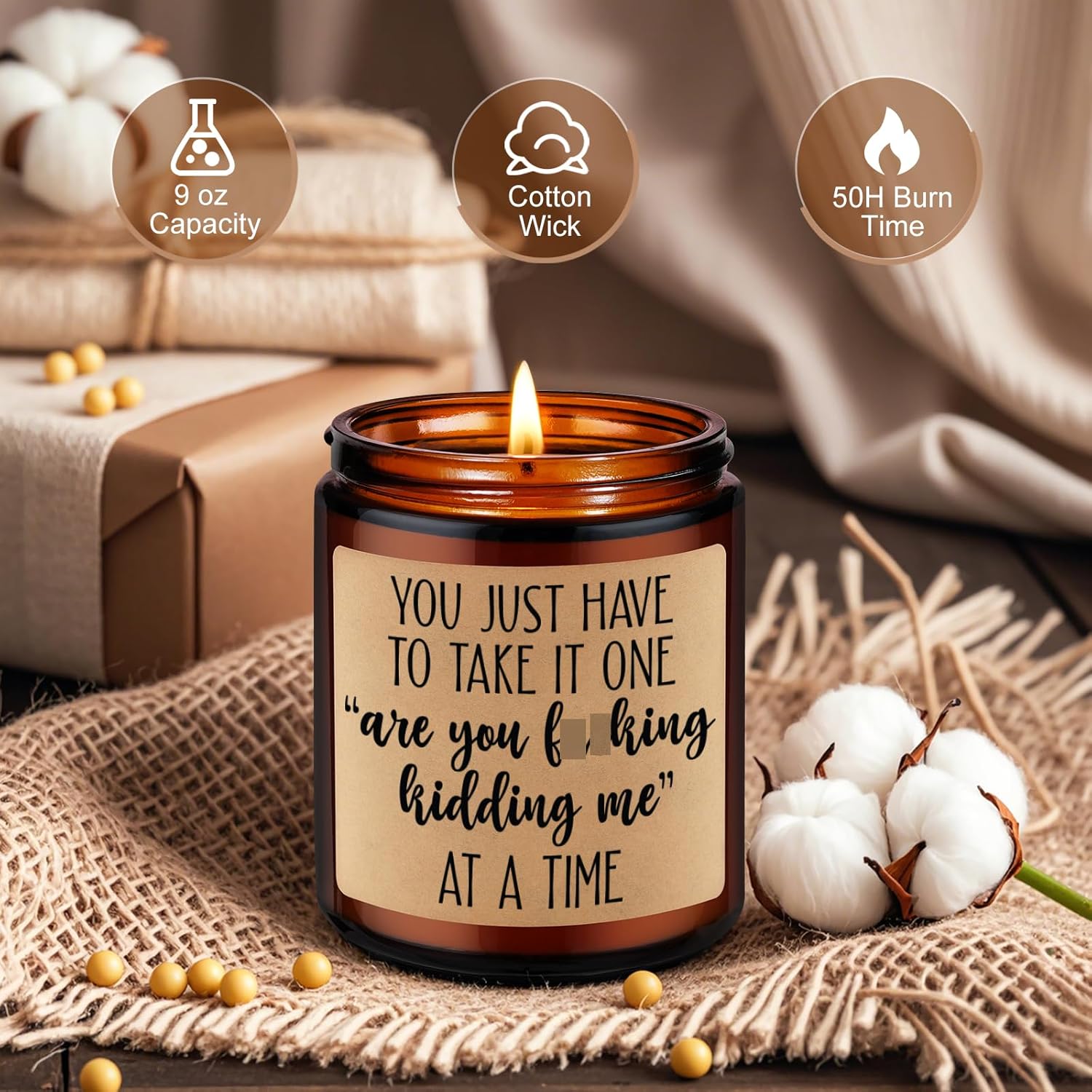 Candles, Boss Lady, Coworker Gifts For Women, Men - Cool Ideas, Funny Valentines Gifts For Coworkers, Best Friend, Mom, Employee - Sarcastic, Work, Birthday Present For Boss, Female, Male, Woman