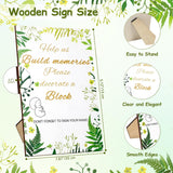 144 Pcs Baby Shower Games Sign Kit, Including 50 Diy Blank Wooden Blocks, 41 Stencils, 36 Acrylic Paint Markers, 15 Advice Cards, 1 Game Sign, 1 Storage Box For Baby Shower Games, Gender Reveal Party