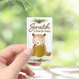 Woodland Teddy Bear Baby Shower Scratch Off Party Game, We Can Bearly Wait Gender Reveal Party Activity - 28 Cards