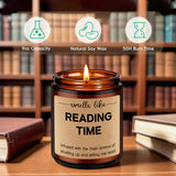 Reading Candle, Book Lovers Gifts, Readers, Bookish Present - Reading Accessories, Cute Reader Ideas - Funny Valentines, Birthday Gifts For Book Lovers Women, Bookworm, Librarian, Men, Booklover