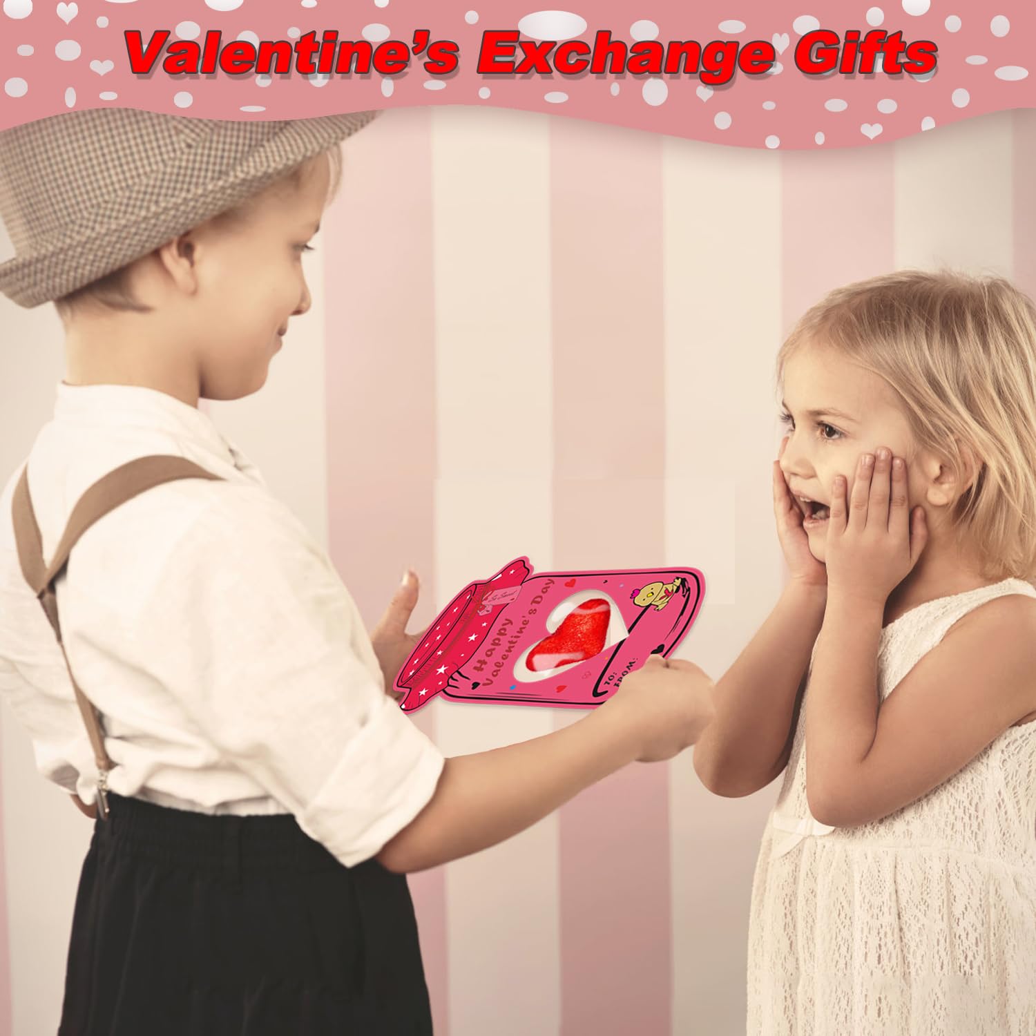 Valentines Day Cards For Kids, 48 Pack Mason Jar Happy Valentine'S Day Cards Bulk, Funny Valentines Exchange Cards For Boys Girls Toddler School Classroom Party Favors