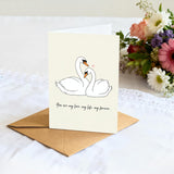 Romantic Anniversary Card For Husband Wife – "You Are My Love Life Forever" Swan Card For Couple – Sweet Wedding & Valentine'S Day Gift For Boyfriend Girlfriend – Premium 400Gsm Thick Paper With Kraft Envelope