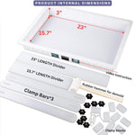 Large Adjustable Epoxy Mold With Divider-23.6X15.7X3 In No-Seal Resin Mold Integrated Clamping System, Perfect For Beginners & Experienced Artists Alike - Ideal For Creative Resin Art Projects
