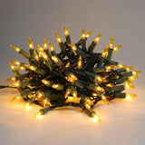 Ultra-Bright Connectable Yellow Christmas Light Set 100Count 19.6Feet Incandescent Bulb Mini String Light For Indoor Out