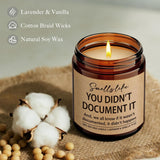 Smells Like You Didn'T Document It Candle For Coworkers, Funny Candle Gifts For Hr Human Resources, Christmas Birthday Office Work Gift For Women Men Employee, Manager, Social Worker, Nurse-65
