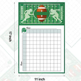 5 Pieces Square Game Sheet Posters Football Game Squares 100 Grids Score Record Posters Football Party Sports Games Decorations For Match Party, 11 X 17 Inches