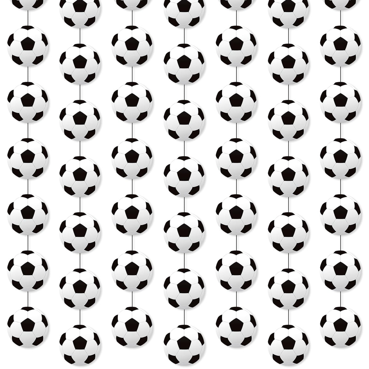 8 Pcs Soccer Party Decorations Soccer Paper Banners Garland