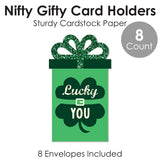 Big Dot of Happiness St. Patrick’s Day - Saint Paddy’s Day Party Money and Gift Card Sleeves - Nifty Gifty Card Holders - Set of 8