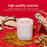 Half Baked Harvest Gingerbread Smash Holiday Scented Candle By , Gourmand, Spicy, Vanilla Scent, 50+ Hours, 100% Cotton Fiber Wicks, Soy Wax Blend, Non-Toxic, Vegan, 8.5Oz