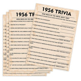 70Th Birthday Party Games, 1956 Trivia Games, Birthday Party Supplies For Adults, Fun 1956S Party Game, Pack Of 30 Cards