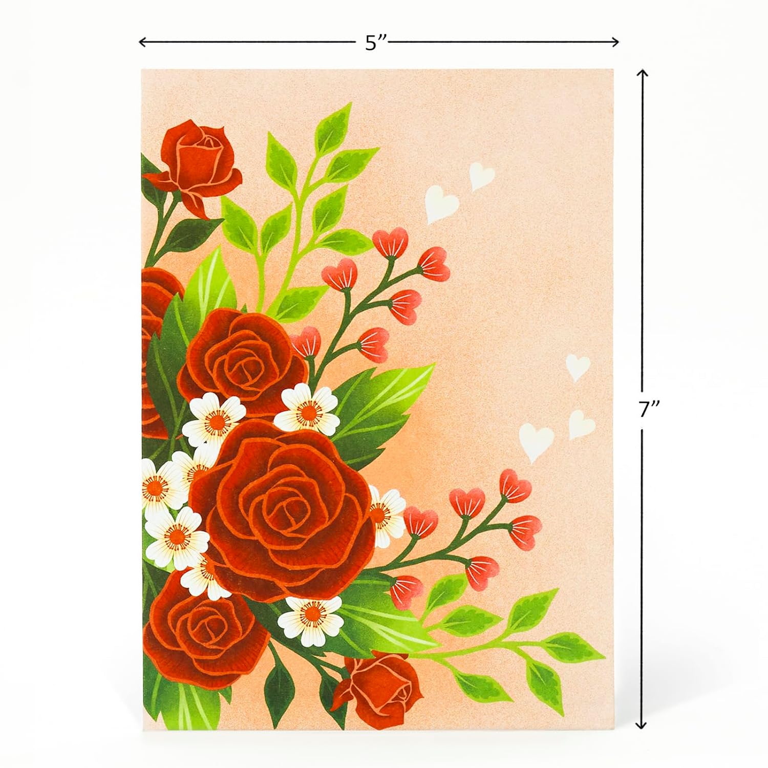 Floral Red Roses Pop Up Card, Love You, Elegant 3D Greeting Cards, Gifts For Birthday, Mothers Day, Anniversary, Valentines Day, 5X7 - Includes Envelope And Message Note