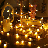 Battery Operated & Usb Powered 2 In 1 Globe String Lights With Remote, 19.7 Ft 40 Led Waterproof Timer 8 Modes Fairy Str