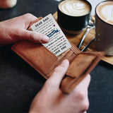 Father‘S Day Gifts For Dad From Daughter Son, Engraved Wallet Card For Day Fathers Day