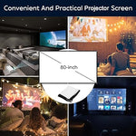 Mini 1080P HD Bluetooth Projector with Screen, TV Stick/Smartphone Compatible