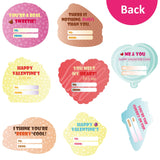 32 Pack Valentine Cards Set With Envelopes Stickers 8 Different Cute Food Valentines Greeting Cards Bulk For Classroom Students Exchange Valentine Gifts Party Supplies