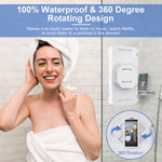 Waterproof Shower Phone Holder, 360° Rotating, Anti-Fog Case for Bathroom