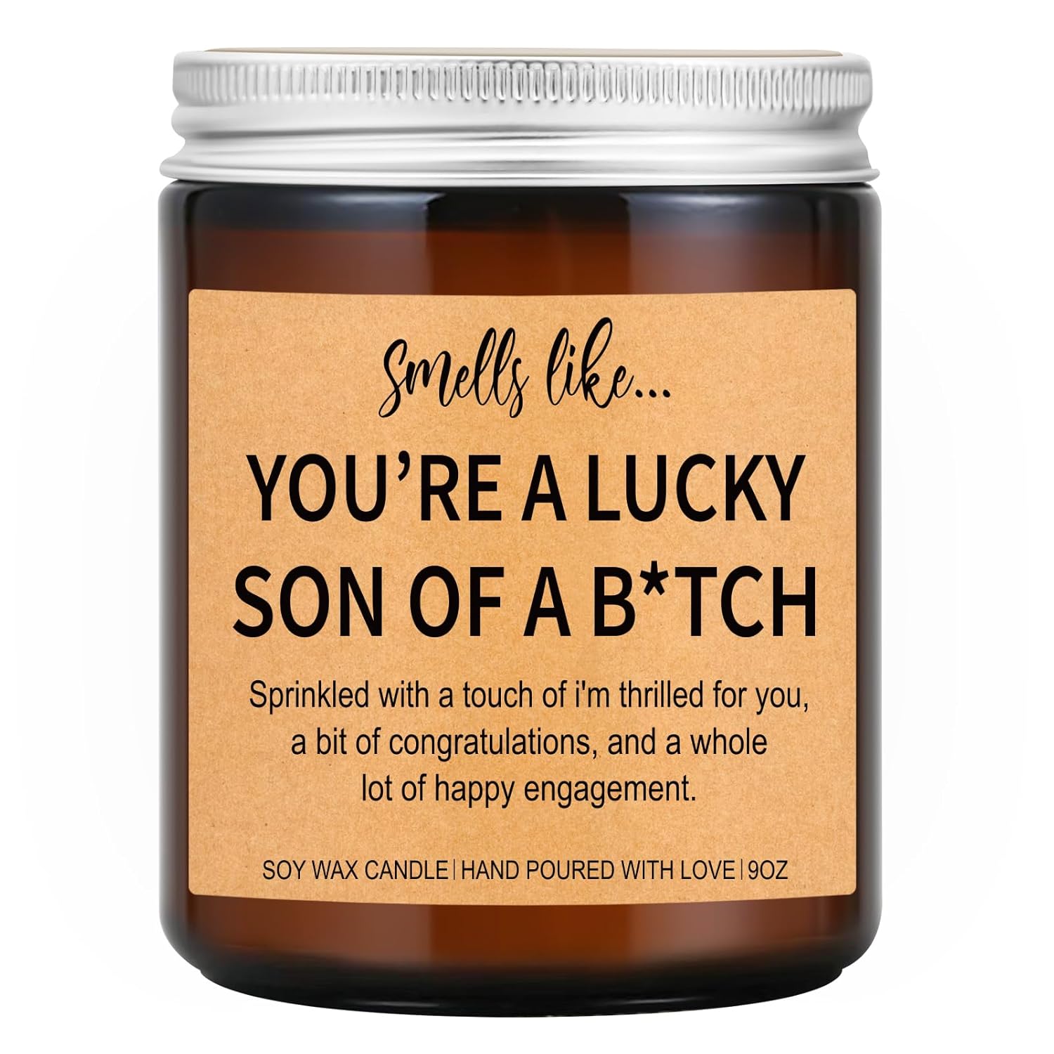 Engagement Gifts For Couples - Engagement Party & Engaged Gifts For Men, Him, Groom, Boyfriend, Fiance - Newly Engaged Gift, Scented Candle, 9Oz
