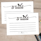 50 Words Of Wisdom Cards, Blank Advice Cards For The Bride And Groom, Baby Shower, Bridal Shower, Wedding Shower, Graduation Party, Retirement Party, Anniversary 4 X 6 Inch