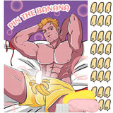 Bridal Shower Games Bachelorette Party Games - Pin The Banana On The Hunk Wedding Birthday Girls Nights Activities Engagement Travel Road Trip Plays For 24 Players 2 Eyemasks
