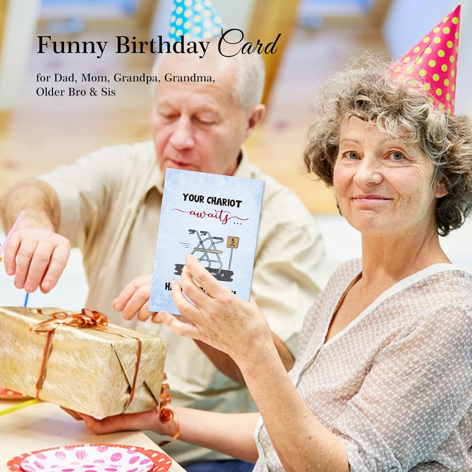 Funny Birthday Card For Dad Or Mom - 50Th 60Th 70Th 80Th Age Joke Gift - Happy Birthday Card For Husband Wife Grandma Grandpa - Older Brother Sister Friend Men