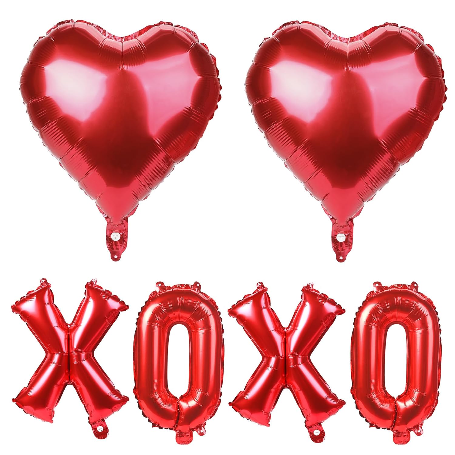 16 Inch Red Xoxo Letter Balloons Red Heart Foil Balloons Valentines Day Party Decorations Favors Supplies Valentine Galentines Wedding Ceremonies Bridal Shower Balloon Banner Wall Decor Photo Props