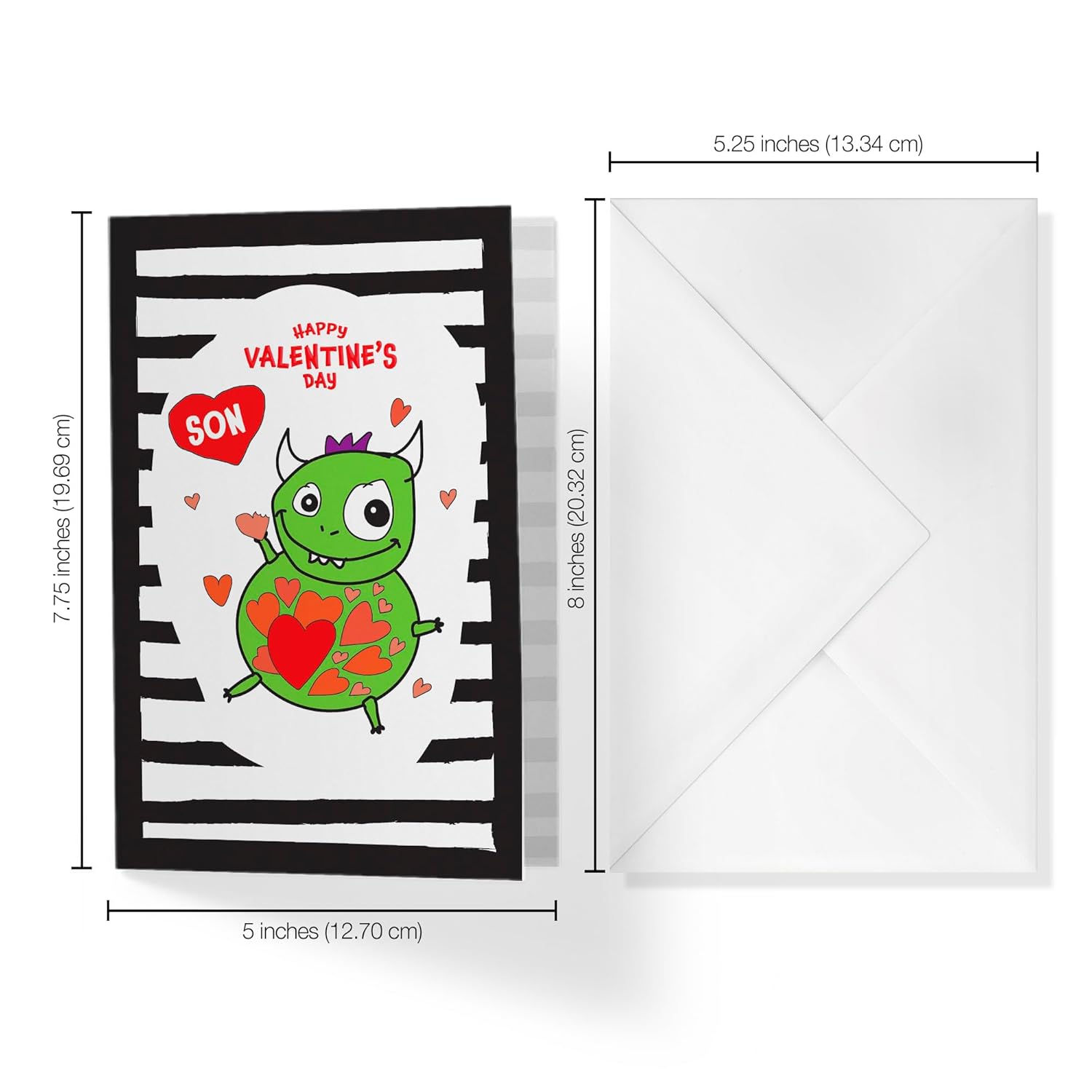 Valentines Day Card For Son | Cute Cookie Monster | Your Card Helps Animals In Need |5”X7.5” | Single Card + Envelope | Women Owned Small Business Made In Usa
