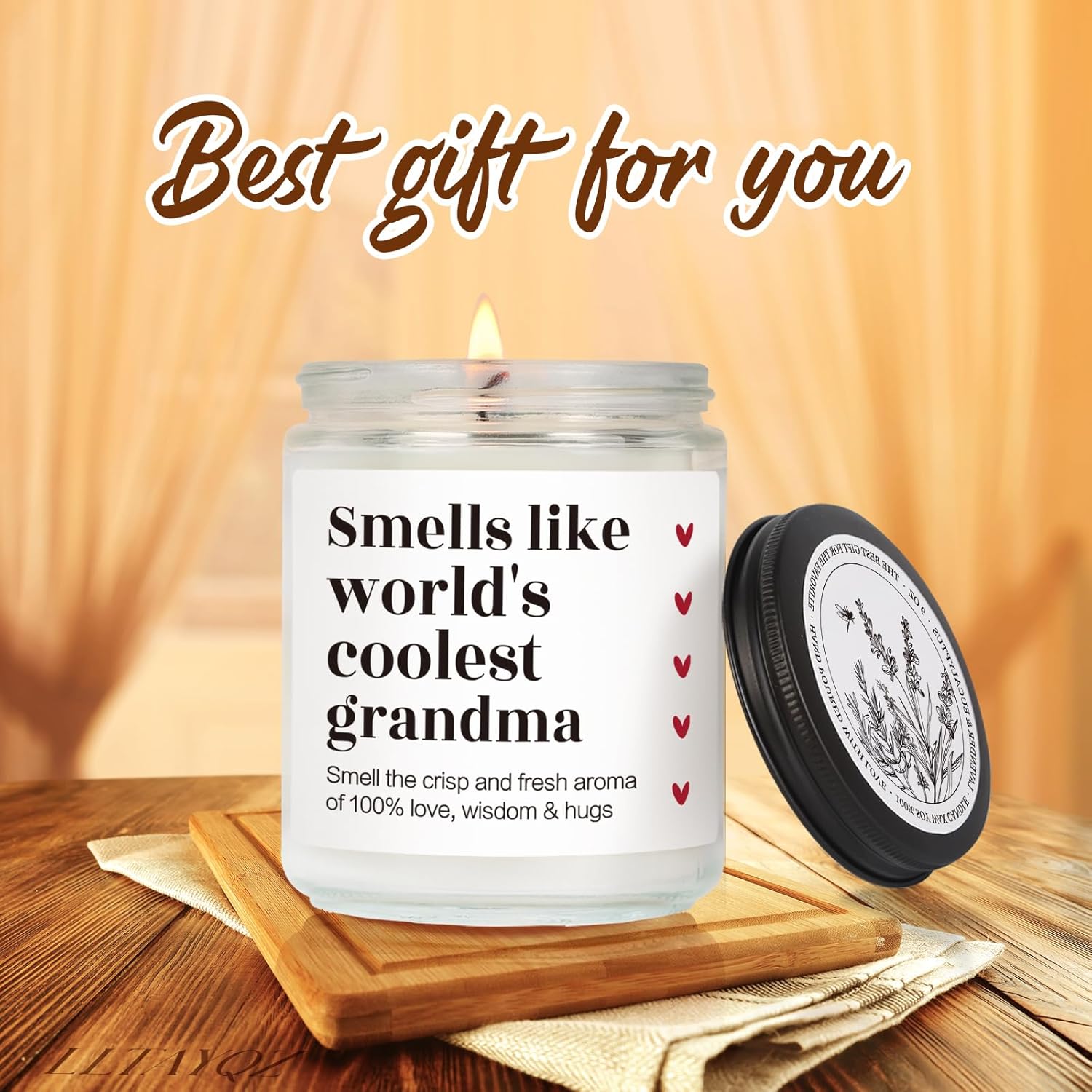 Funny Lavender & Eucalyptus Scented Candle Gift For Grandma, World'S Coolest Grandma Candle, Grandmas Funny Birthday Thanksgiving Day Gifts From Grandkids, New Grandmas Gift First Time 2025-37