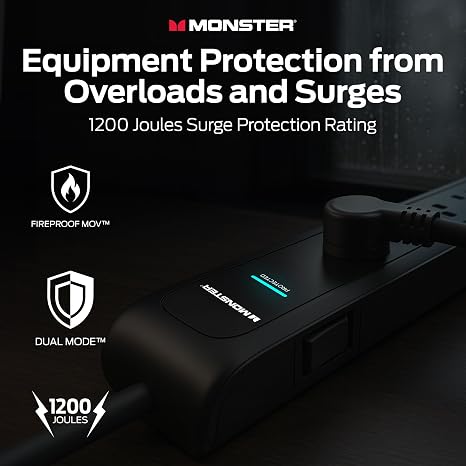 6ft Heavy Duty Black Power Strip Tower Surge Protector with USB Ports Bulk 24 Pack