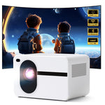 1080P Mini Projector, WiFi, Bluetooth, 15000L, Portable, iOS/Android, White