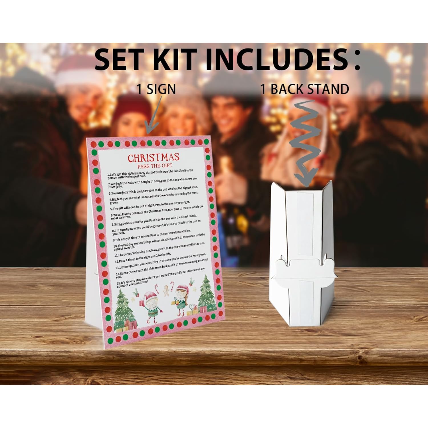 Christmas Pass The Gift Game, Left Right Game Christmas, Group Christmas Party Game, Gift Exchange Game, Christmas Gifts, Xmas Party Favors Supplies For Xmas Festival Activity, Christmas Signs,11