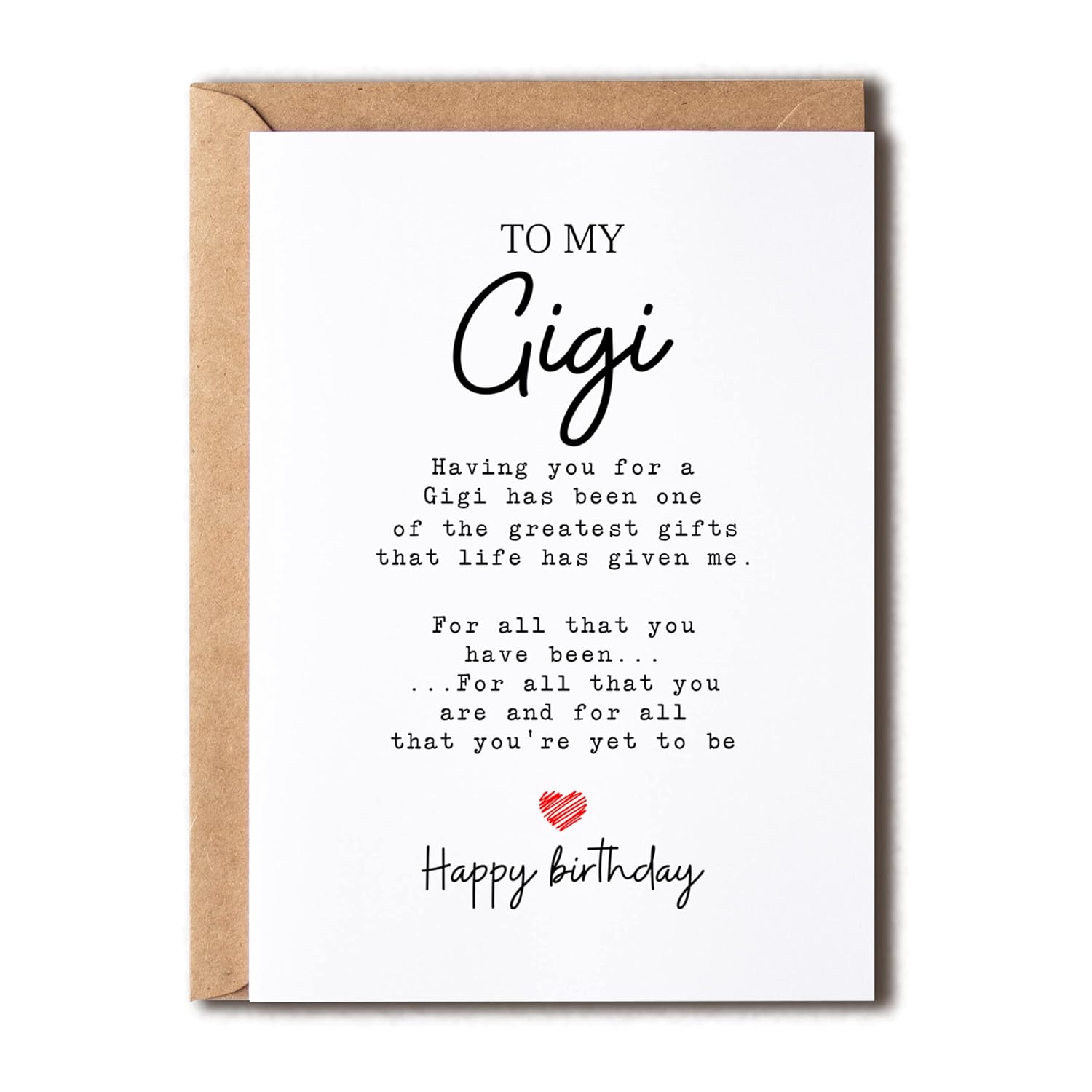 To My Gigi - Gigi Birthday Card - Gigi Is The Greatest Gifts In My Life - Birthday Card For Gigi - Gift For Gigi Card- Christmas Gifts For Gigi