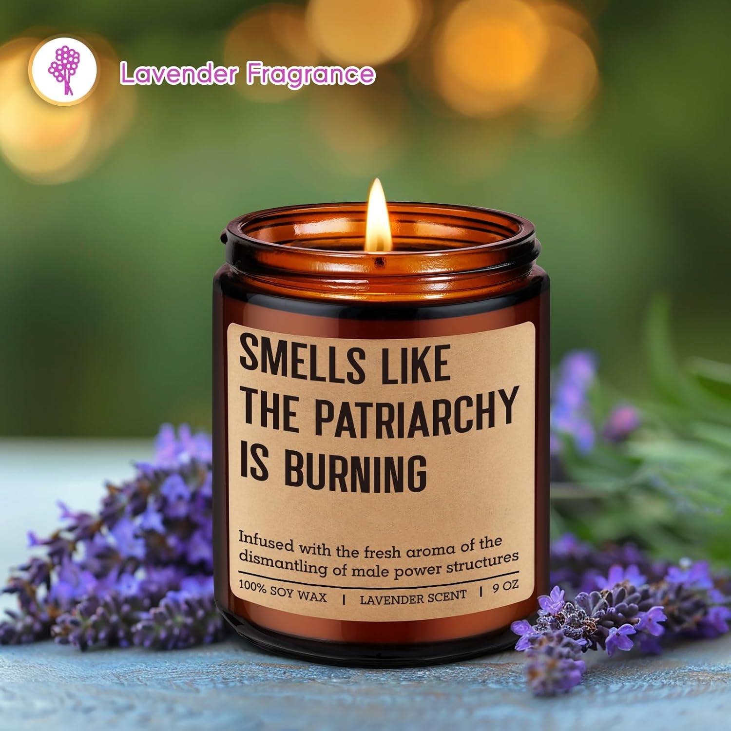 Anti-Patriarchy Candle, Feminist Gifts, Empowerment, Womens History Month, International Womens Day Liberal Gifts For Feminists Activist Lesbian Woman, Women'S Right, Feminism Girl Power Decor
