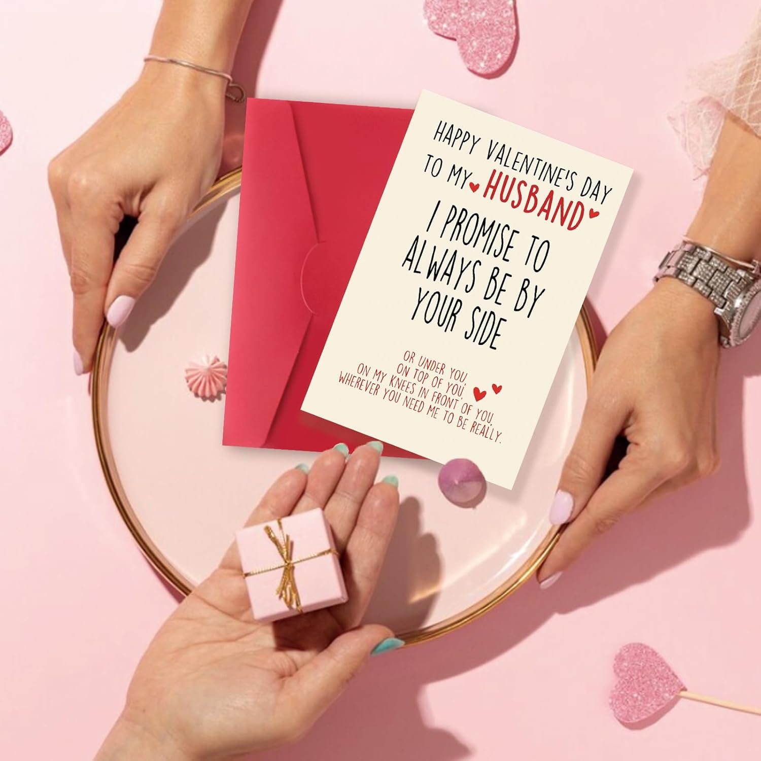 Funny Valentines Day Card For Husband, Sweet Valentines Day Gifts For Him Men, Husband Valentine Day Gifts- I Promise To Always Be By Your Side…