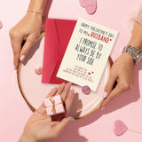 Funny Valentines Day Card For Husband, Sweet Valentines Day Gifts For Him Men, Husband Valentine Day Gifts- I Promise To Always Be By Your Side…